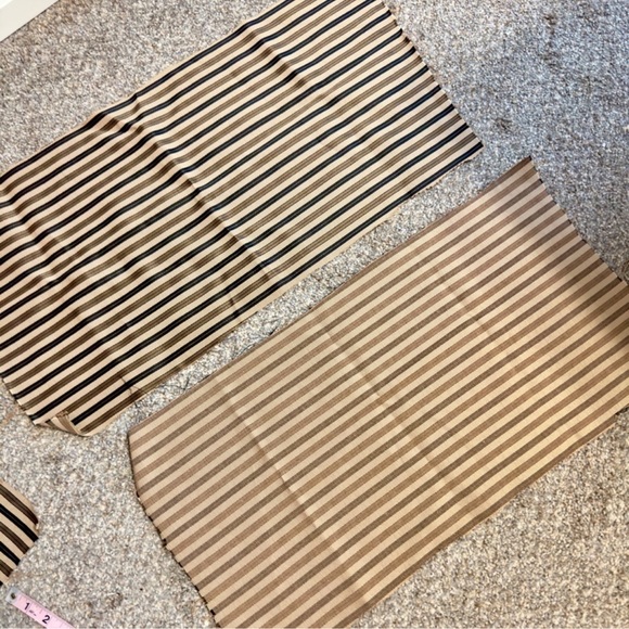 Khaki & Black Stripe Textured Upholstery Fabric - 2 Pieces - Picture 11 of 13